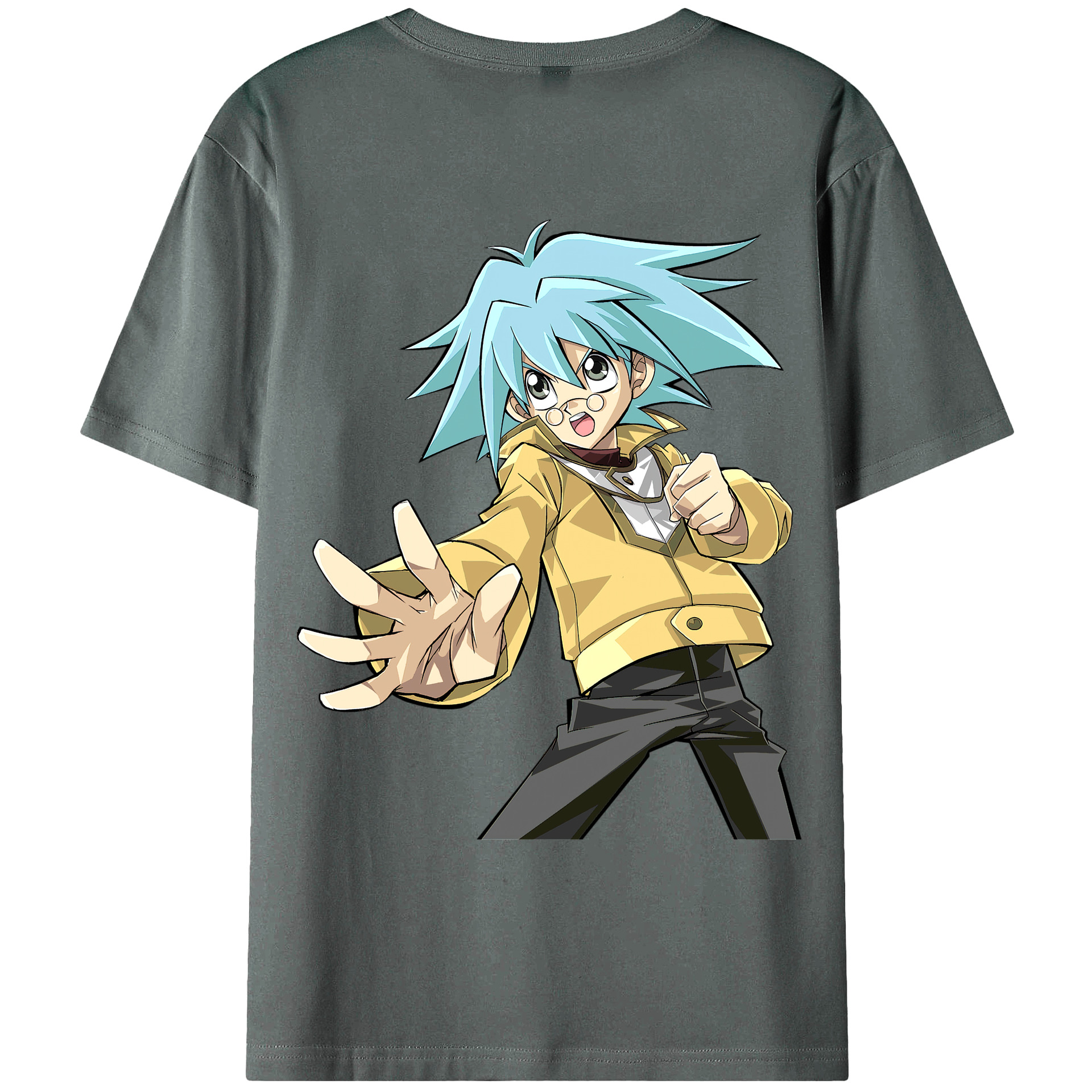（画像用） 遊☆戯☆王 Yu-Gi-Oh! 綿100％ メンズ半袖Tシャツ（バックプリント） 通気性